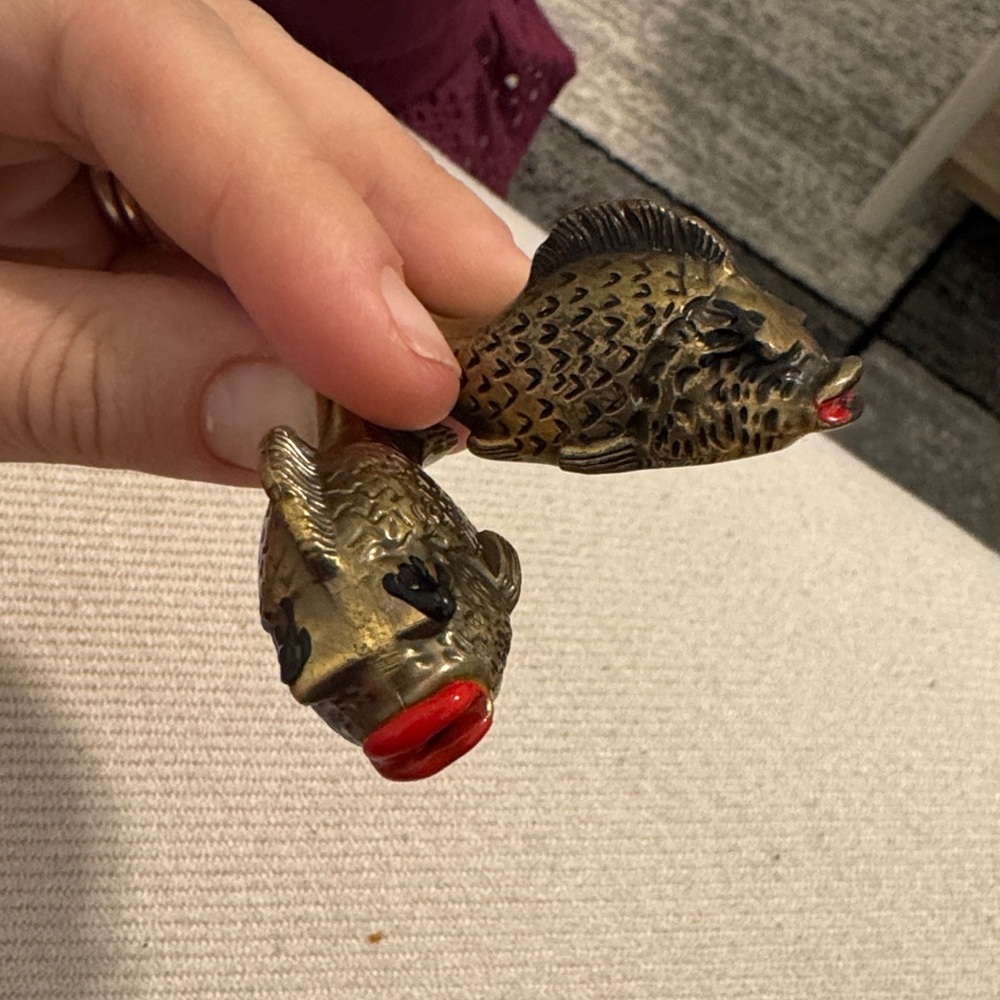 Gold and Red Fish Decor (heavy , metal)